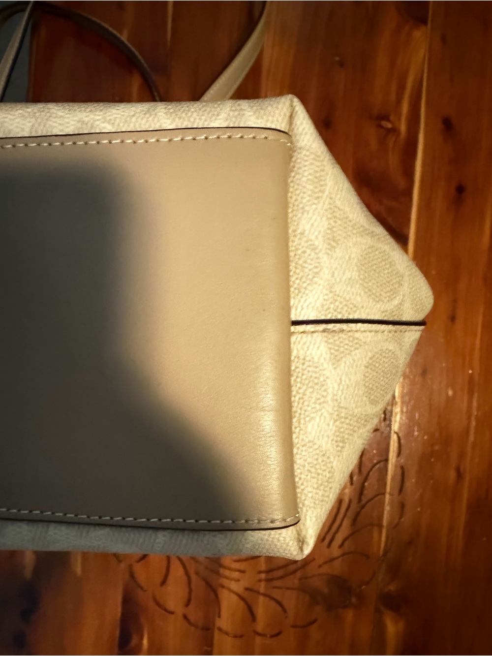 Coach Station Tote Bag in Signature Canvas - Khaki/Chalk - Picture 11 of 14